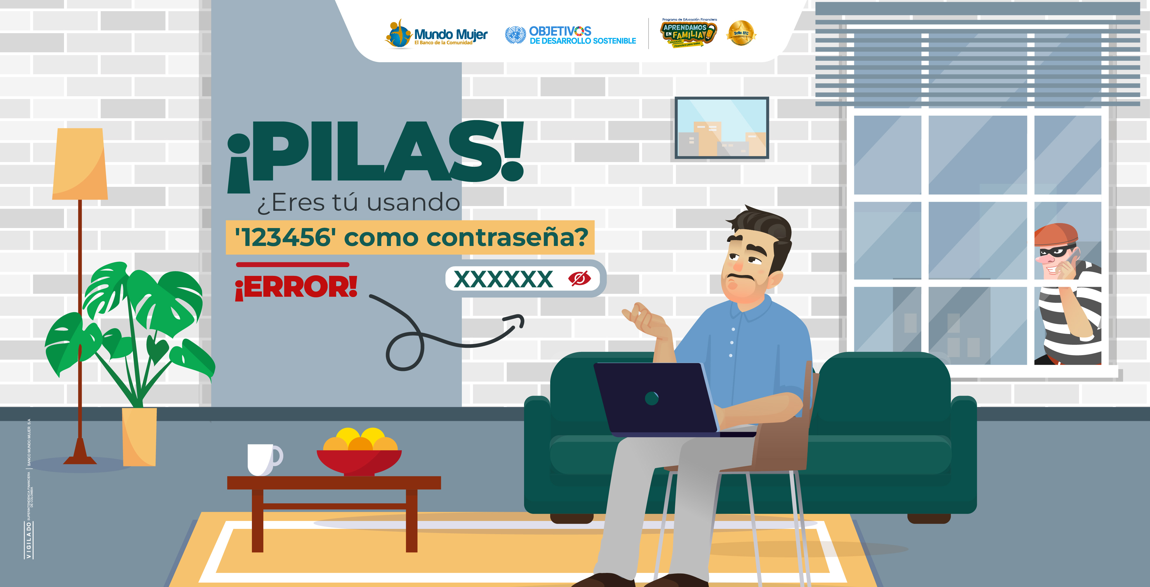 Personaje fortuna con pc portátil