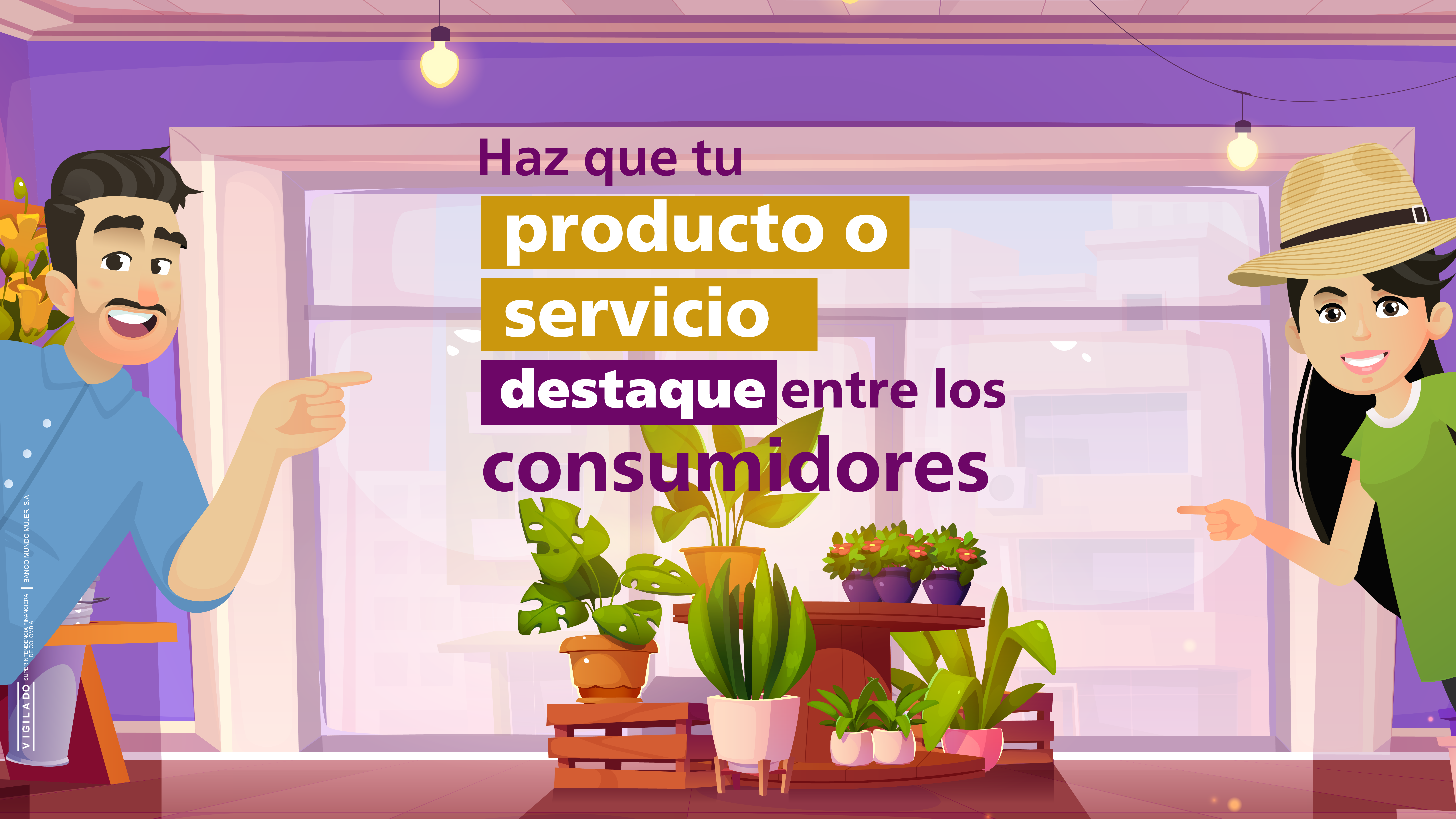 Personajes fortuna señalando mensaje